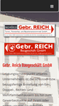 Mobile Screenshot of baugeschaeft-reich.de